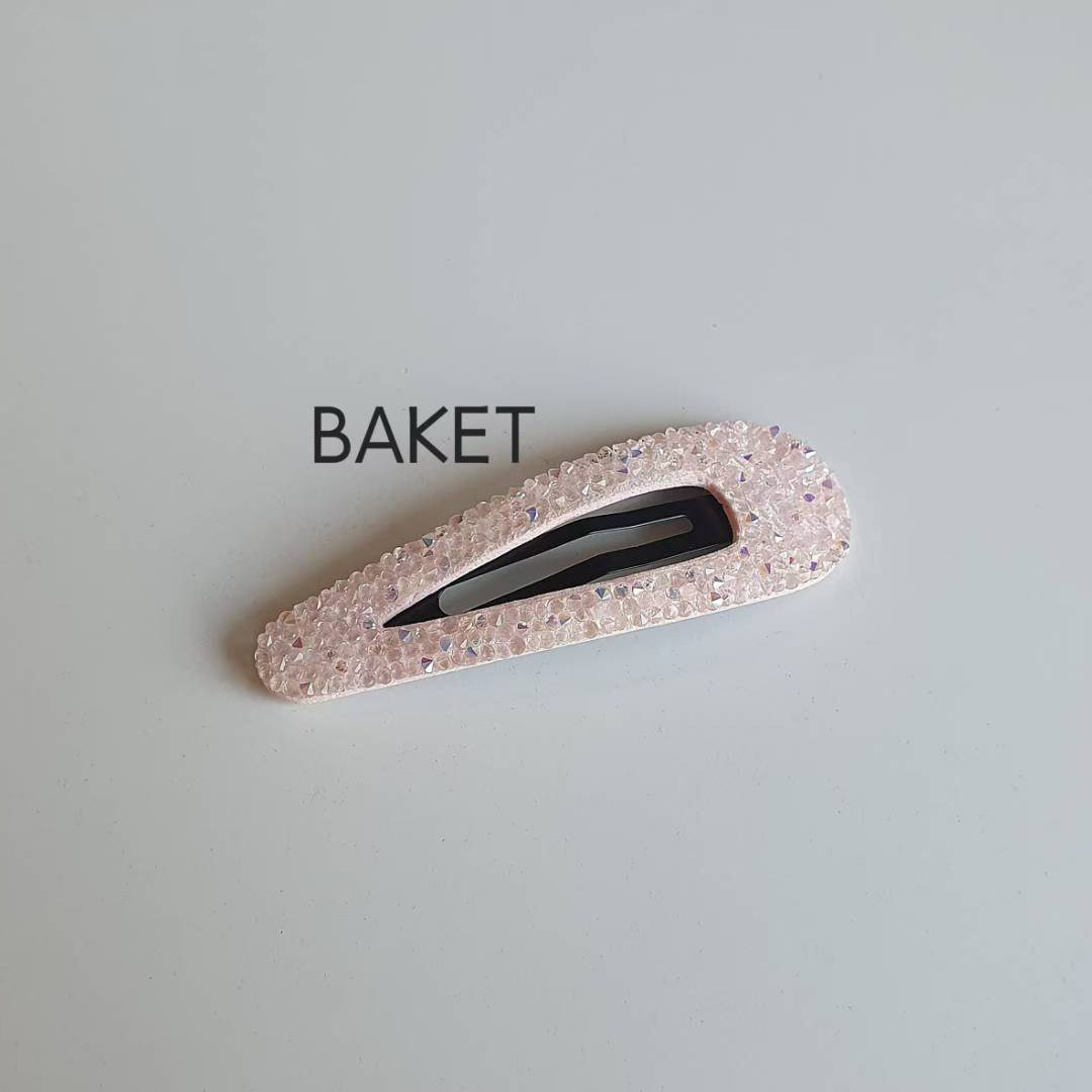 韩国东大门baket代购发夹甜美水钻闪亮边夹简约刘海BB夹碎发夹