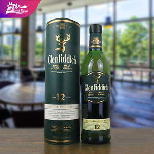 洋酒Glenhddich格兰菲迪12年单一麦芽纯麦威士忌 正品700ml40度