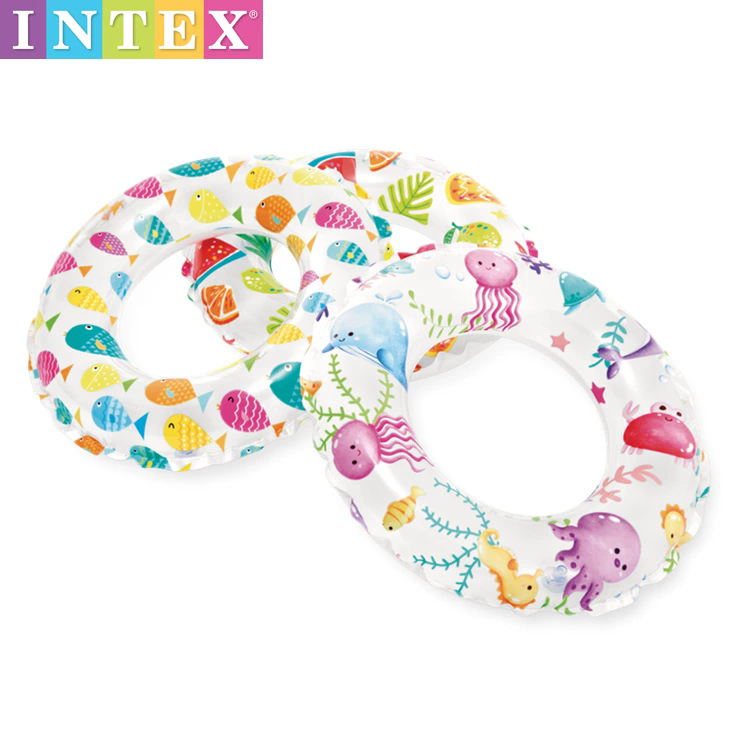 正品INTEX-59241儿童浮圈 游泳圈 泳圈 救生圈直径61CM适合6-10岁