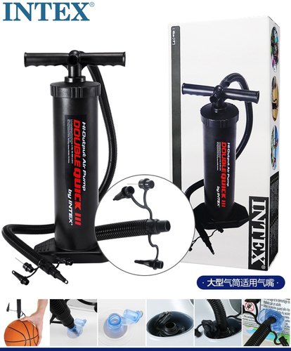 正品INTEX-68615大号手动充气泵 手泵 充抽两用 可给篮球足球充气