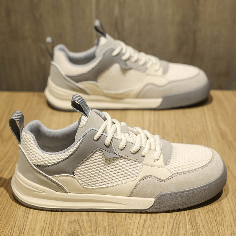 男鞋2025新款板鞋夏季透气薄款网面鞋子男软底休闲男式不臭脚潮鞋