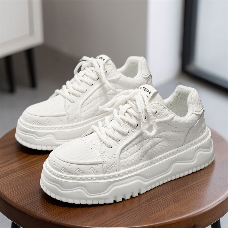 厚底大白鞋青少年运动休闲板鞋