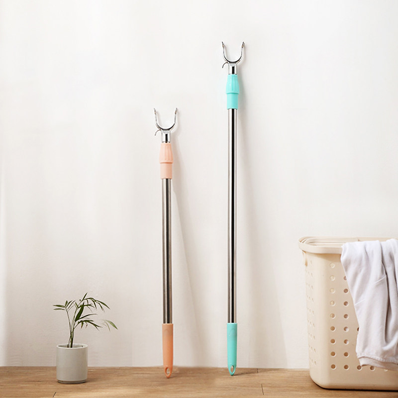 撑衣杆不锈钢伸缩衣叉挑衣取衣服家用叉子叉头宿舍丫叉晾衣杆杆子