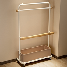可移动衣帽架落地卧室家用挂衣架晚上放衣服神器多功能收纳置物架