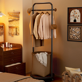 落地卧室挂衣架床尾晚上移动衣帽架室内房间入户门次净衣服置物架