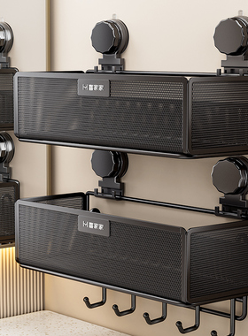 吸盘置物架卫生间免打孔浴室洗手间壁挂式挂墙上洗漱台厕所收纳架