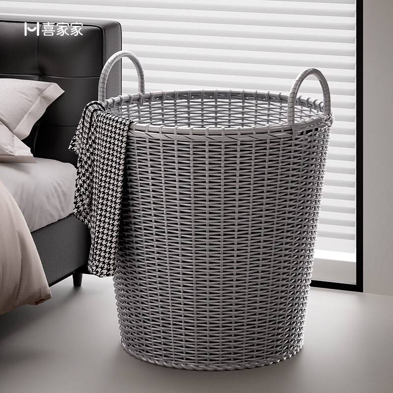 意式高颜值轻奢脏衣篓家用2025新款脏衣服收纳筐卧室大容量洗衣篮