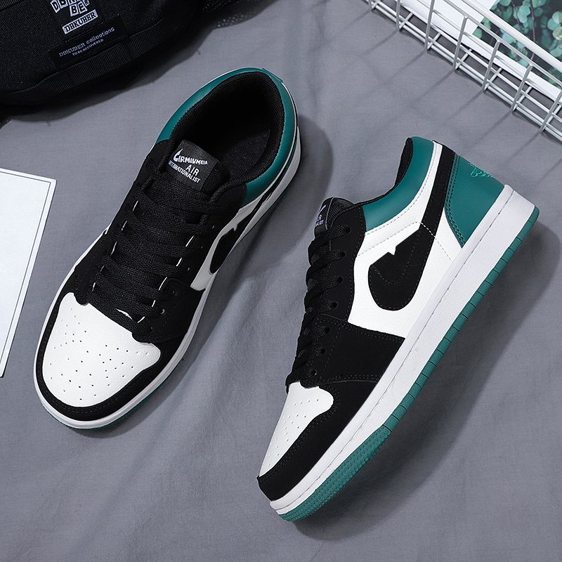 男士莆田鞋子男款黑绿黑蓝男生运动鞋子学生百搭休闲男女平低板鞋