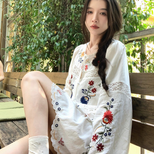 套装 渔小平 裙独特绝美高级感巨好看 定位刺绣套装 凡尔赛玫瑰