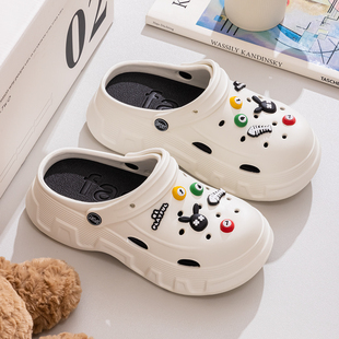 厚底洞洞鞋女款EVA夏季外穿2026新款踩屎感防滑增高沙滩凉拖时尚