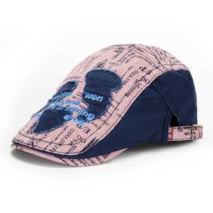 鸭舌帽女士春天出游女帽牛仔布帽女夏季贝雷帽女款韩版美女帽子
