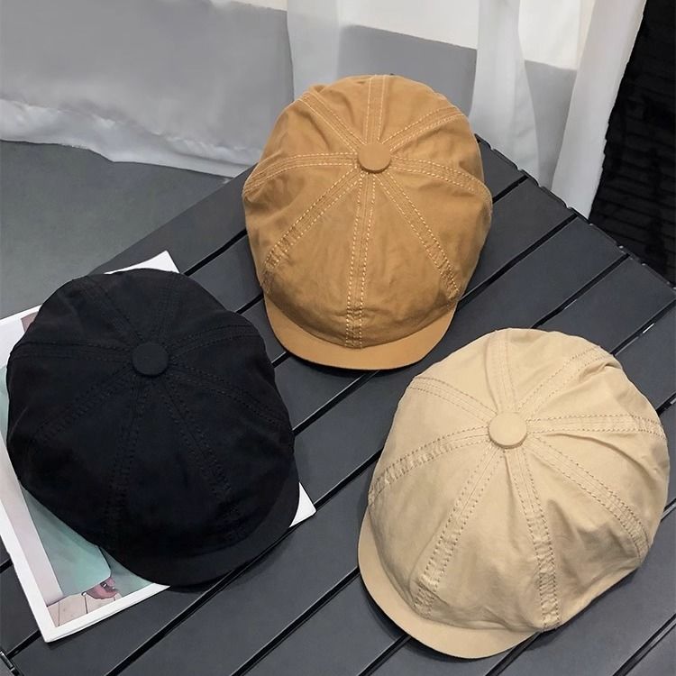 雅卓人贝雷帽韩版潮流复古八角帽