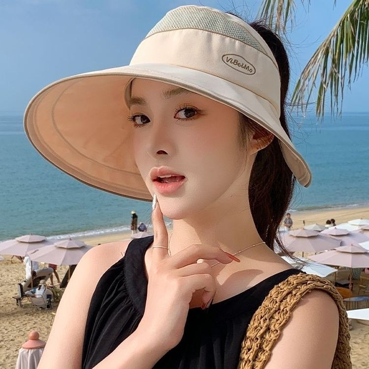 网红帽子女春夏季时尚防晒空顶帽
