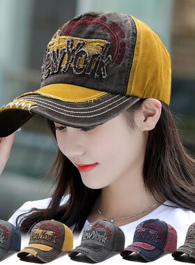 网红做旧帽子女春夏秋季新款