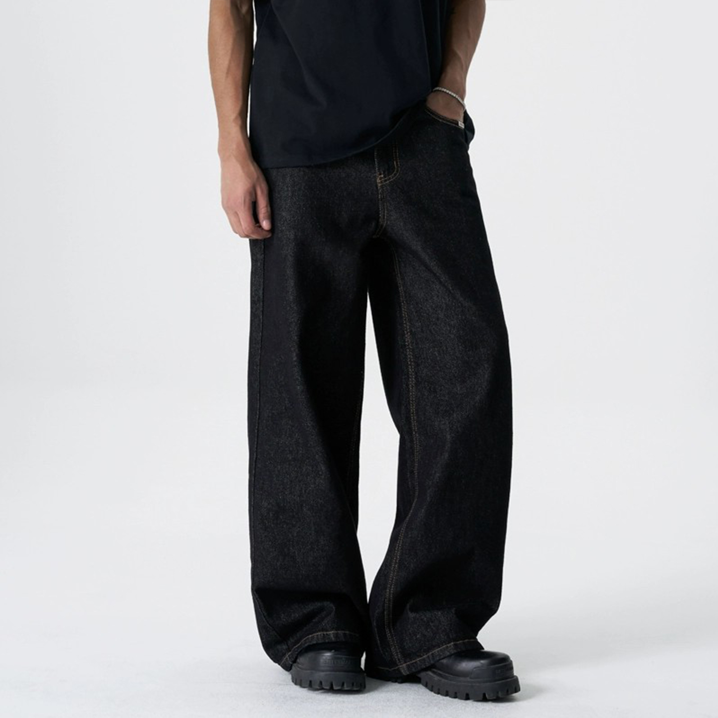 新因素原牛复古宽松牛仔裤