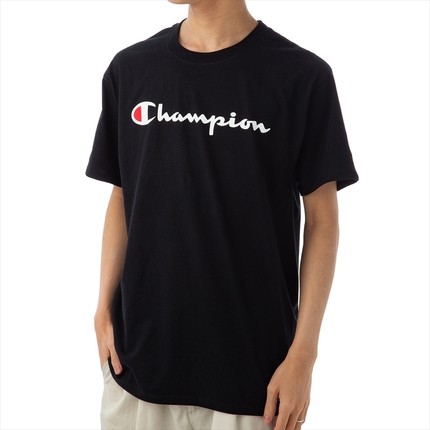 Champion GT23H草写大字母印花 宽松纯棉薄 男女情侣 短袖T恤TEE
