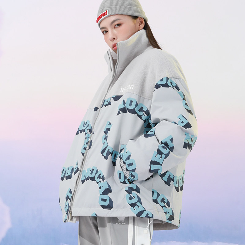 nocao弄嘲秋冬季情侣立体字棉服
