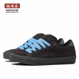 耐磨减震滑板鞋 极路客秋冬新款 墨棕色休闲板鞋 熊系列男女款 面包鞋