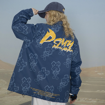 pcmy叉叉人满印夹克春教练嘻哈