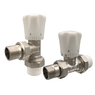 暖气片温控阀铜阀门直阀PPR角阀4分6分1寸地暖管手动调节阀