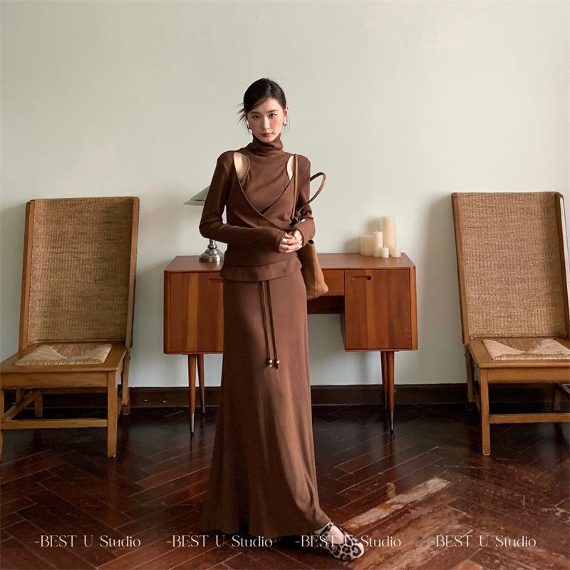 BestU设计感新款小众秋冬半身裙