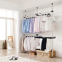 Dingtian Stand -Oup Drying Rick Landing Sleasuring Comment Double -Pole Balcony из нержавеющей стали телескопическая сушка вешалка