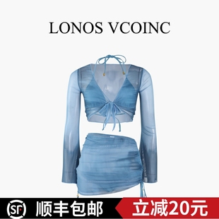 新款 泳衣女分体四件套比基尼性感小胸聚拢罩衫 SVCOINC LONO 防晒