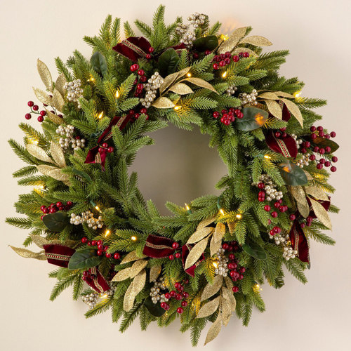 千诺新款装饰藤条圣诞花环壁挂