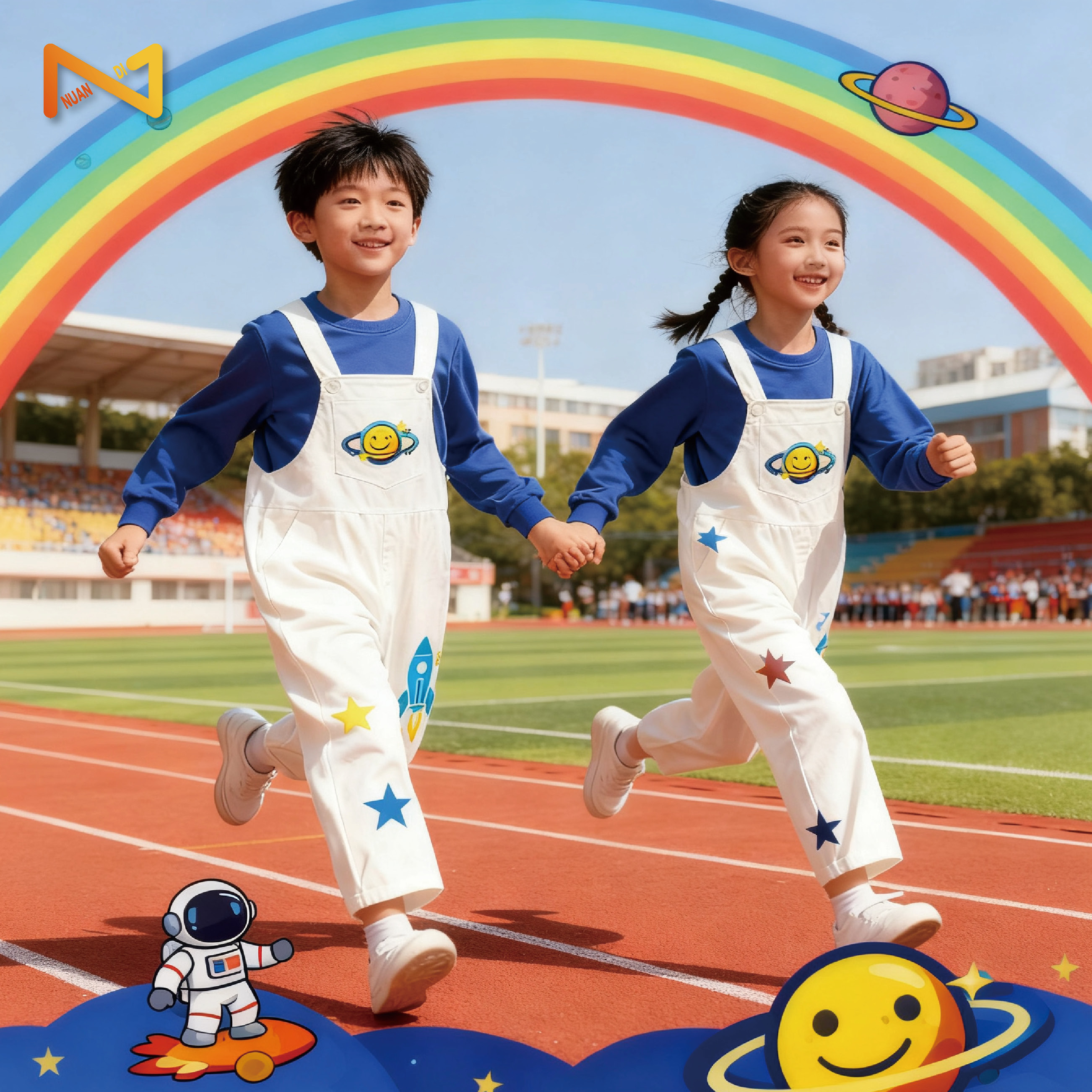 科技未来主题元旦表演服运动会