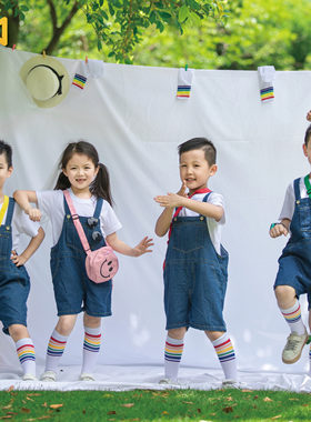 夏季糖果色背包演出服毕业合照