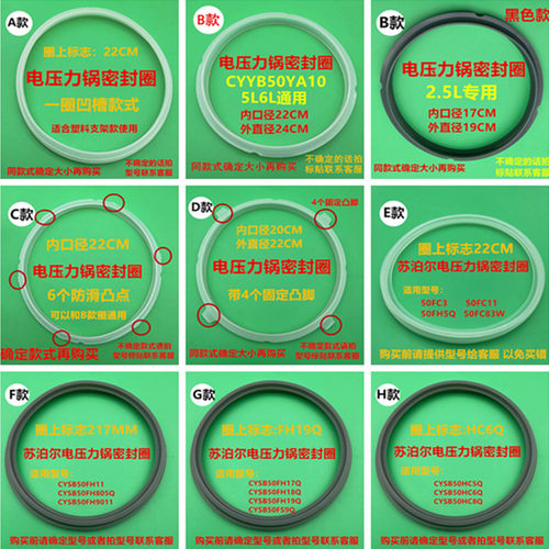 电压力锅密封圈皮垫圈适用苏泊尔