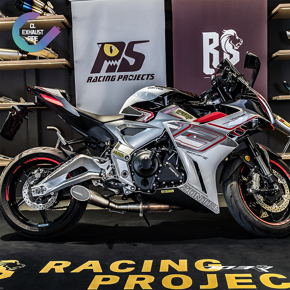 适用升仕703RR摩托机车改装排气管AR直排提升性能不锈钢中尾段