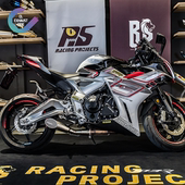 适用升仕703RR摩托机车改装 排气管AR直排提升性能不锈钢中尾段