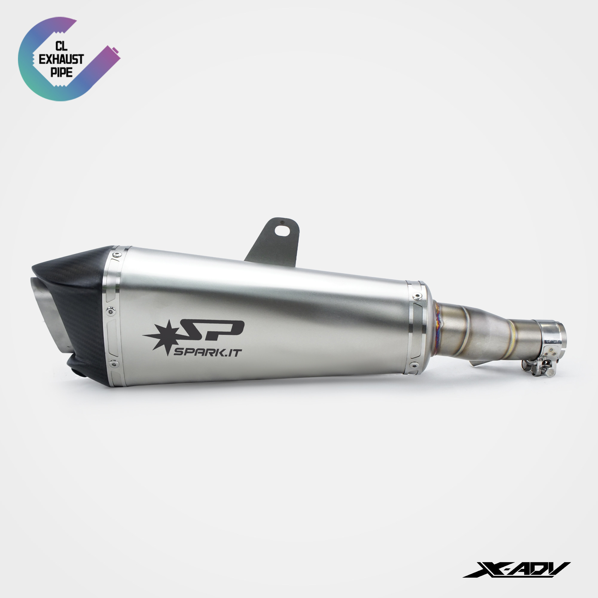 适用于HONDA本田X-ADV750改装摩托车中尾一体星耀不锈钢碳排气管