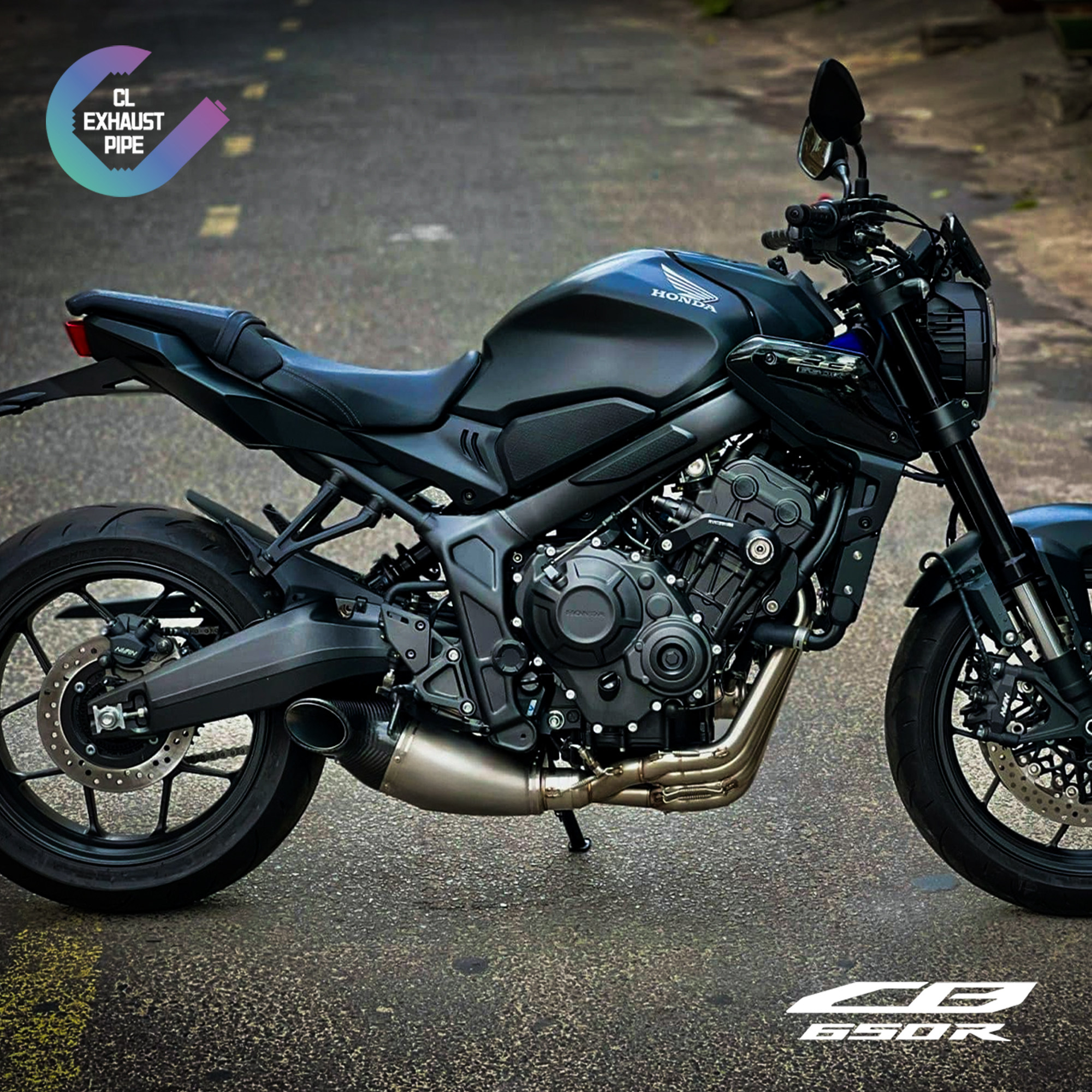 适用2021-2025本田CB650/CBR650摩托车排气管全段改装底排碳纤维