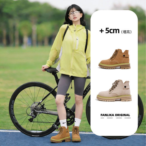 Women Summer Genuine Leather Platform Boots马丁靴女真皮