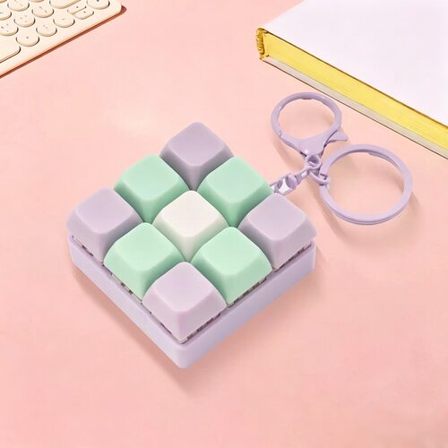 Color-lit illuminated buttons keyboard fidget toy键盘玩具