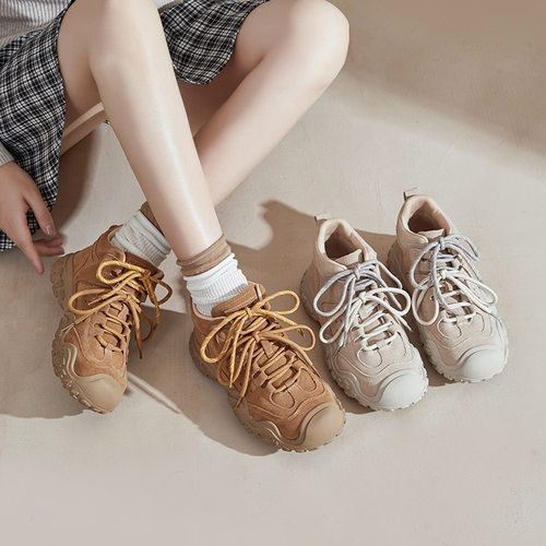 Women Genuine Leather Non-slip Hiking Boots户外真皮靴子女