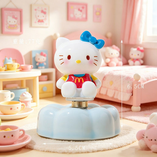 Jingdezhen Ceramic Rotating KT Cat Desk Gift
