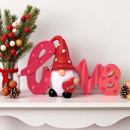 Creative Santa LOVE Resin Decor, Holiday Gift Ornament