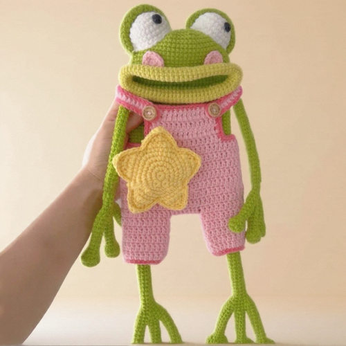 DIY Crochet Frog Phone Bag, Cute Crossbody Kit