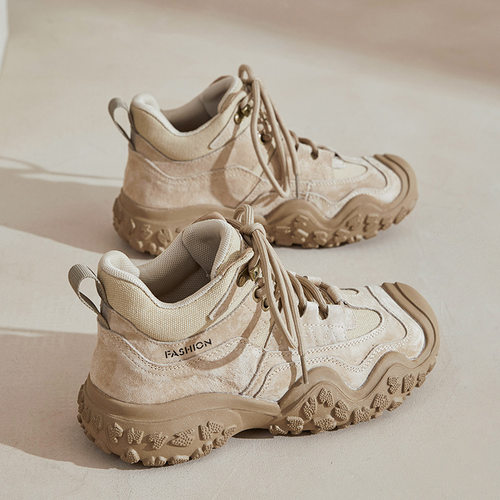 Women Genuine Leather Non-slip Hiking Boots登山真皮靴子女靴