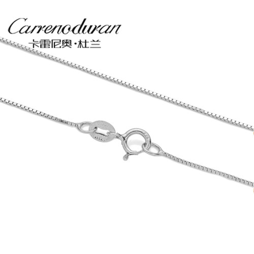 杜兰珠宝银项链女简约盒子链颈链