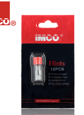 IMCO爱酷打火机火石 10粒装 软火石 专用打火石 原装正品