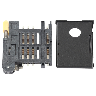 SIM卡座KF-016卡槽6+2P抽屉式 A卡SIM900A卡座抽拉IC座GPS自弹式