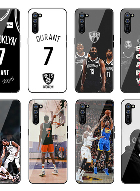 适用OPPO Reno6/4Pro手机壳7X杜兰特K5/A8/A92篮网Find X2玻璃A93