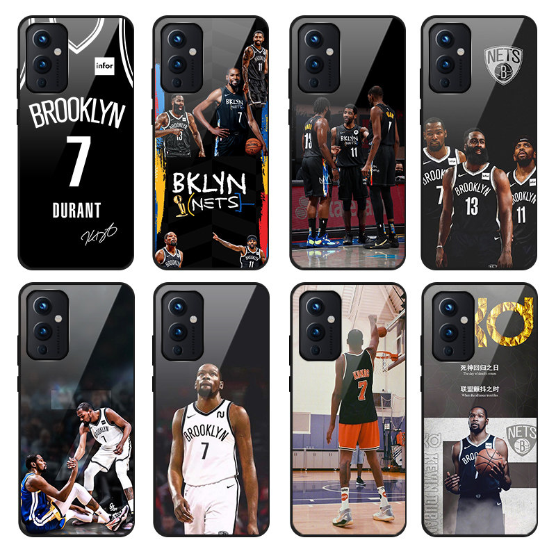 NBA适用一加9/10pro手机壳9R杜兰特OnePlus8t篮网1+9RT玻璃7篮球
