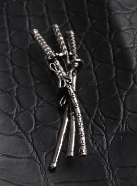 海贼王合金项链索隆三刀流吊坠鬼彻动漫三刀剑流挂件配饰