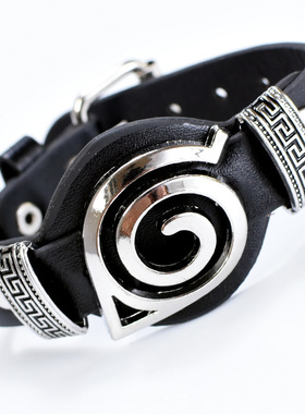 海贼王进击的巨人鸣人忍者笔记动漫周边新品宽皮朋克手带手饰手链