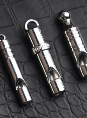 融玛新款潮可吹响哨子项链设计感个性笛子合金吊坠口哨饰品配件